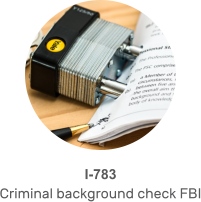 I-783 Criminal background check FBI